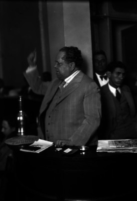 Querido Moheno, abogado haciendo uso de la palabra durante un juicio en los tribunales de la cárcel de Belém