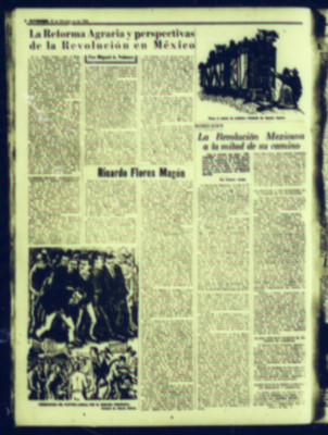 La reforma agraria y perspectivas de la Revolución en México