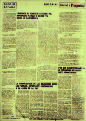 Fuego de ráfaga editorial, Libertad y prosperidad