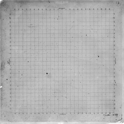 Placa con numeración para uicación de los astros. "P. Gautier No. 129"