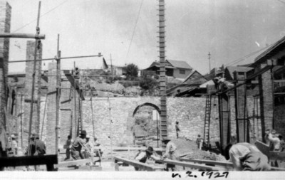 Construcción del mercado Mineral del Monte