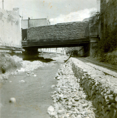 Río de las Avenidas a la altura del puente Mina, durante obras de desazolve