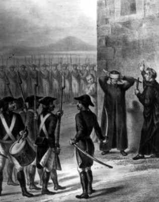 Pintura del fusilamiento de Morelos