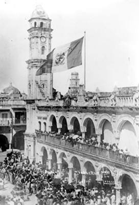 El pueblo después de la salida de las tropas americanas de Veracruz