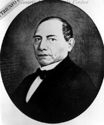 Benito Juárez García, Presidente de México, litografía