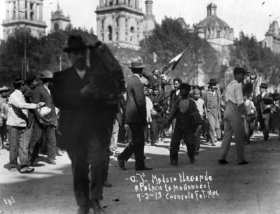 Francisco I. Madero, llegando a Palacio Nacional