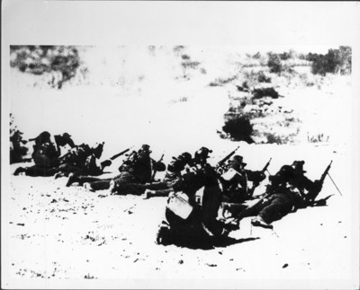 Soldados Federales durante un combate