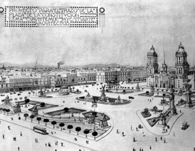 Proyecto para el trazo de la Plaza de la Constitución