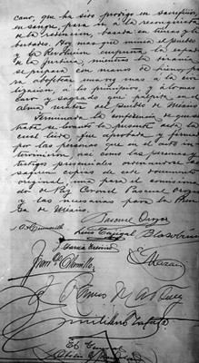 Documento redactado por Emiliano Zapata