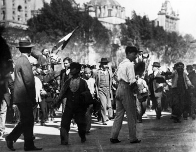 Francisco I. Madero, presidente, llega al Palacio Nacional