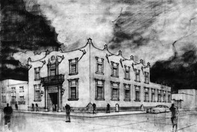 "Edificio de carreras y telégrafos", diseño