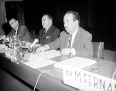 Mesa directiva en estrado durante la Convención de la Contaduria Pública