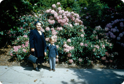 Abuela con su nieto, retrato