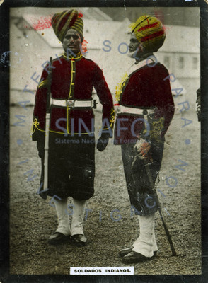 Pareja de "soldados indianos", retrato