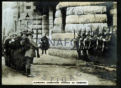 Alemanes cambiando guardia en amberes