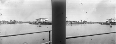 Vista del Automóvil Club, desde el embarcadero del lago