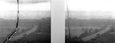 Chapultepec desde el cerro hacia la terraza del lago, estereoscópica
