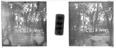 Guardabosques en Chapultepec, estereoscópica