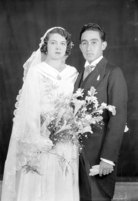Pareja de novios, retrato