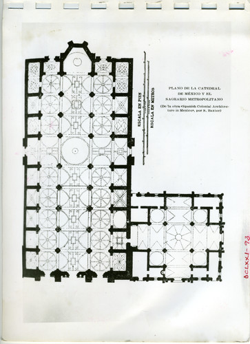 Plano de la Catedral y Sagrario Metropolitanos