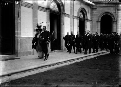Visita de Francisco León de la Barra a la Escuela Militar de Aspirantes