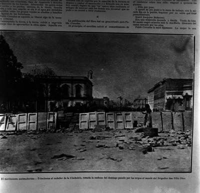 "Trincheras alrededor de la Ciudadela" durante la Decena Trágica