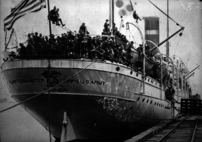 Embarque de tropas norteamericanas en el puerto de Veracruz