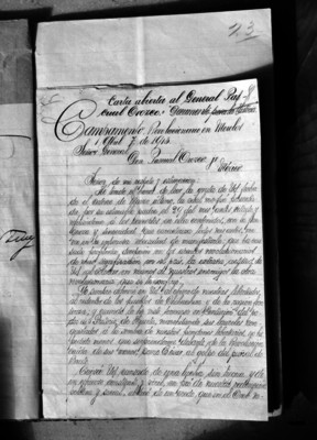 Carta de Emiliano Zapata dirigida a Pascual Orozco Jr., fragmento