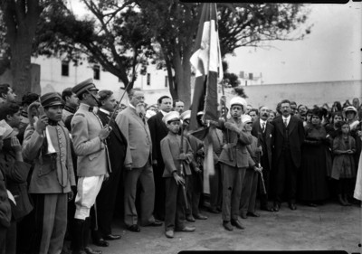 Venustiano Carranza presente en homenaje a la Bandera Nacional