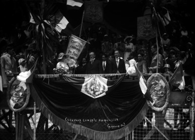 Carranza en palco durante ceremonia