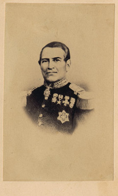 "Gral. Almonte, Regente en el Imperio Mejicano (sic)", tarjeta de visita
