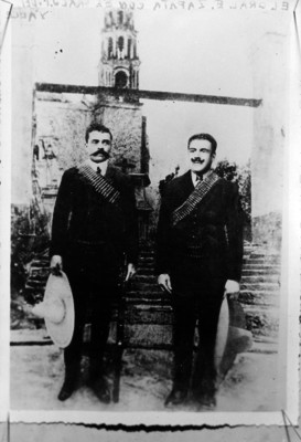 El General Emiliano Zapata y General J. F. del Valle, retrato