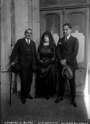 Armanco Z. Ostos, Luz González y Víctor Velázquez, retrato