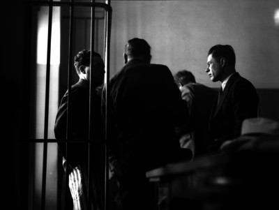 Detenido rindiendo su declaración ante el Ministerio Público