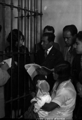 María Teresa de Landa rindiendo su declaración en el Ministerio Público