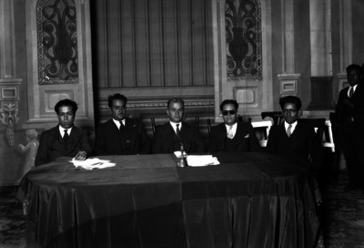 Lideres sindicales, retrato de grupo