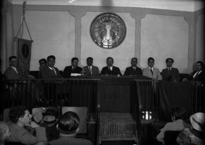 Miembros del Sindicato Mexicano de Electricistas, durante una reunión