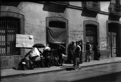 Trabajadores de Teléfonos de México durante la huelga