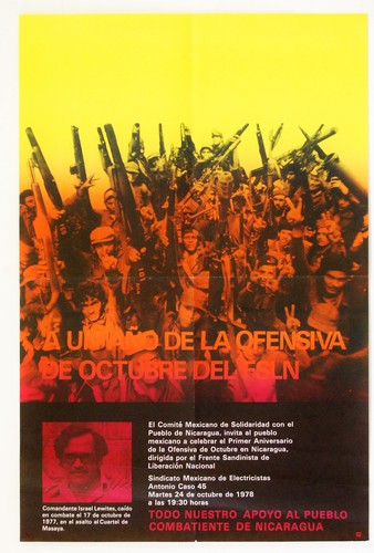 Apoyo al pueblo combatiente de Nicaragua.