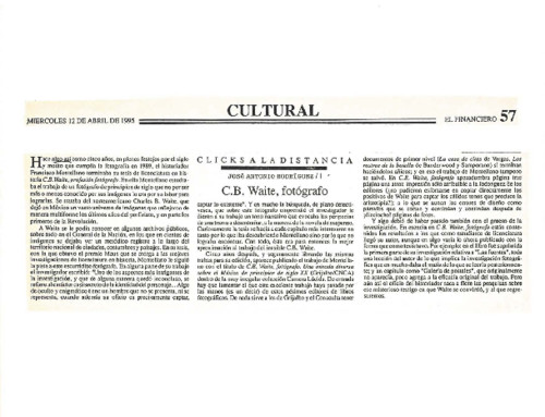 C.B. Waite, fotógrafo/ I