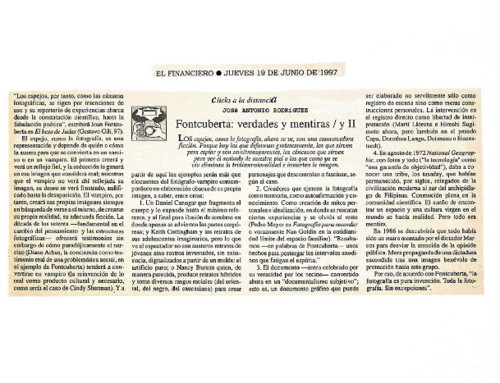 Fontcuberta: verdades y mentiras/ y II