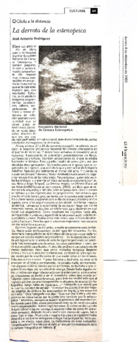 La derrota de la estenopeica
