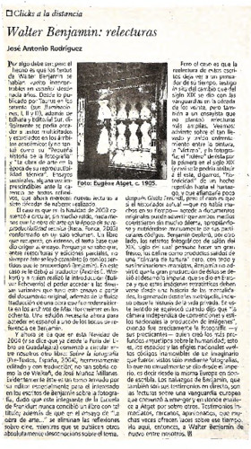Walter Benjamin: relecturas