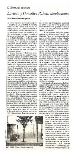 Larusso y González Palma: desolaciones