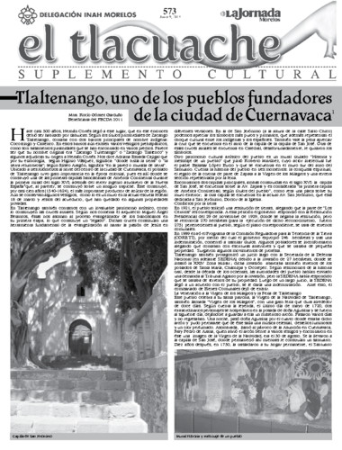 El Tlacuache Núm. 573 (2013)