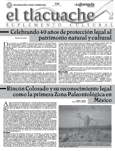 El Tlacuache Núm. 546 (2012)