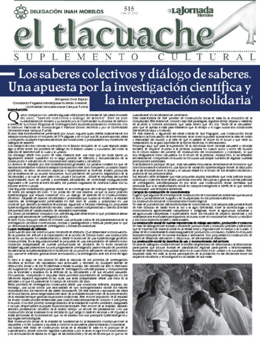El Tlacuache Núm. 515 (2012)