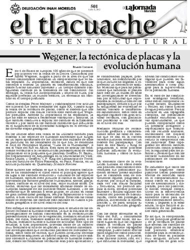 El Tlacuache Núm. 501 (2012)