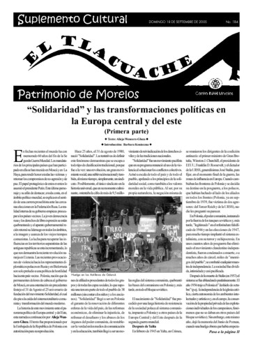 El Tlacuache Núm. 184 (2005)