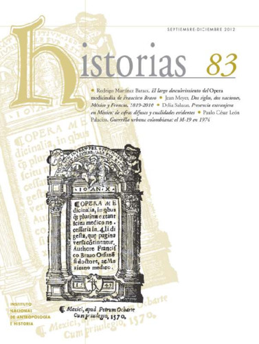 Historias Num. 83 (2012) 